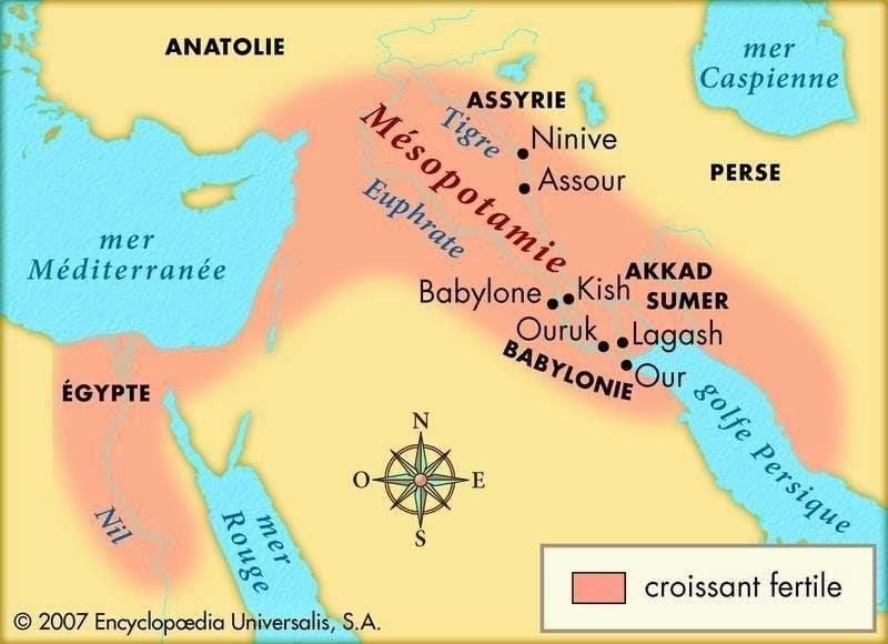 Carte Mésopotamie