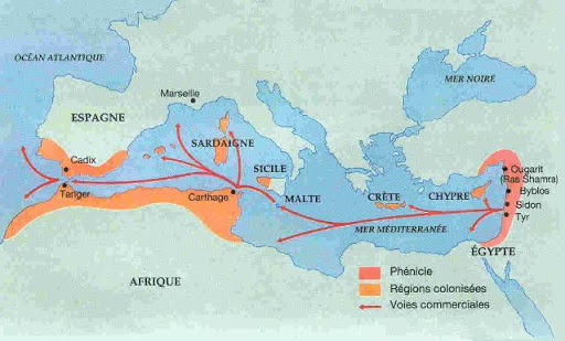 Route maritime des Phéniciens